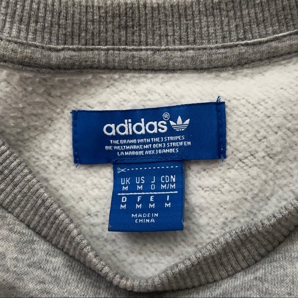 Adidas Originals Street Graphic Sweatshirt Side Zipper Gray AB8027 Mens Size M - Picture 5 of 9